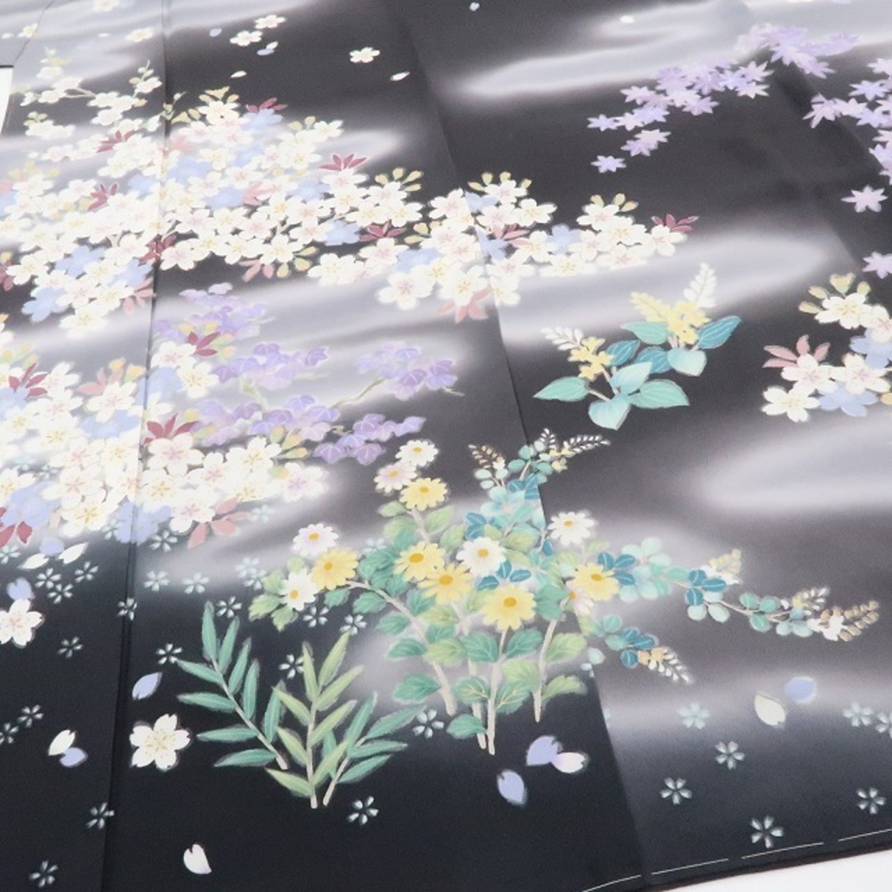 新品 桜 着物 正絹 仕付け糸付 トールサイズ“ほのかな幻想と友と春の 