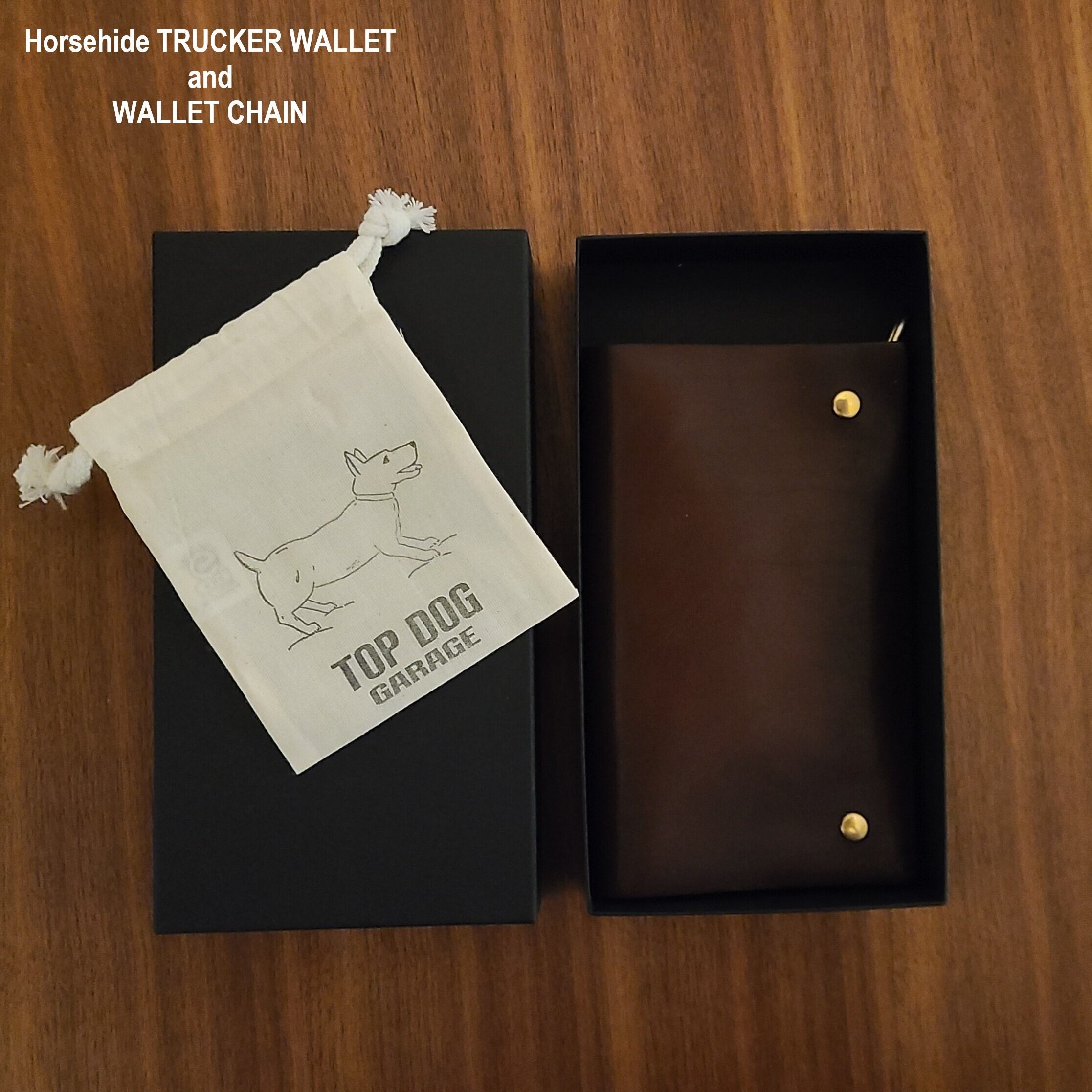 トラッカーウォレット　horseleather order CA00X Horsehide Leather Trucker Wallet - Gold Embossing | Shop Now