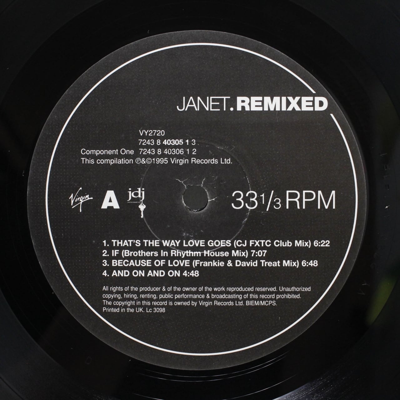 Janet Jackson / Janet.Remixed [7243 8 40305 1 3, VY2720] - 画像4