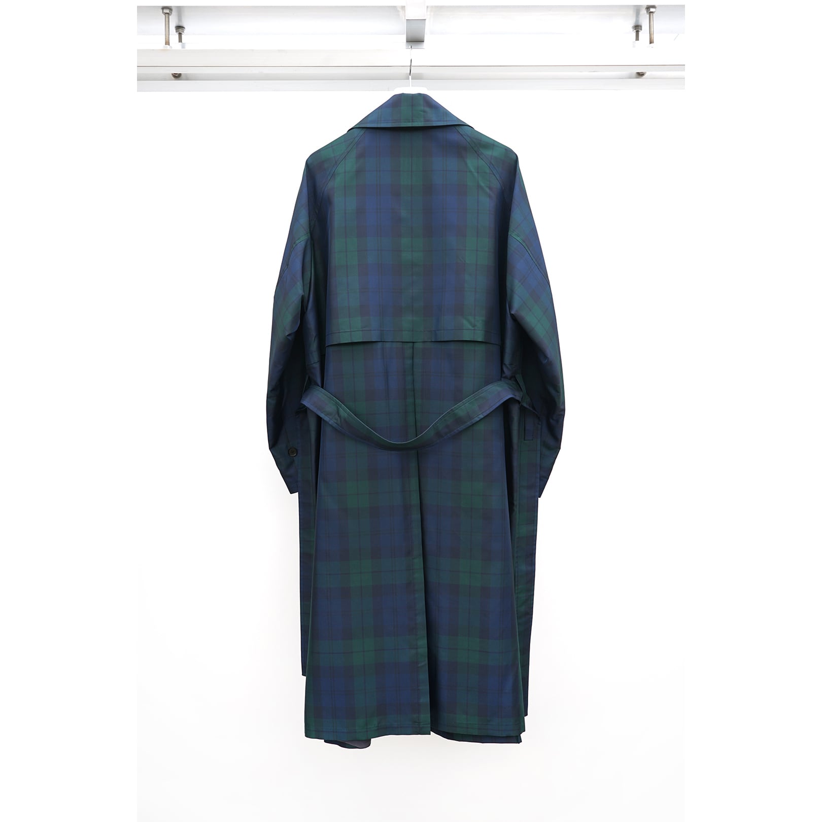 Blanc ym SILK BLACK WATCH WRAP TRENCH | angeloawards.com