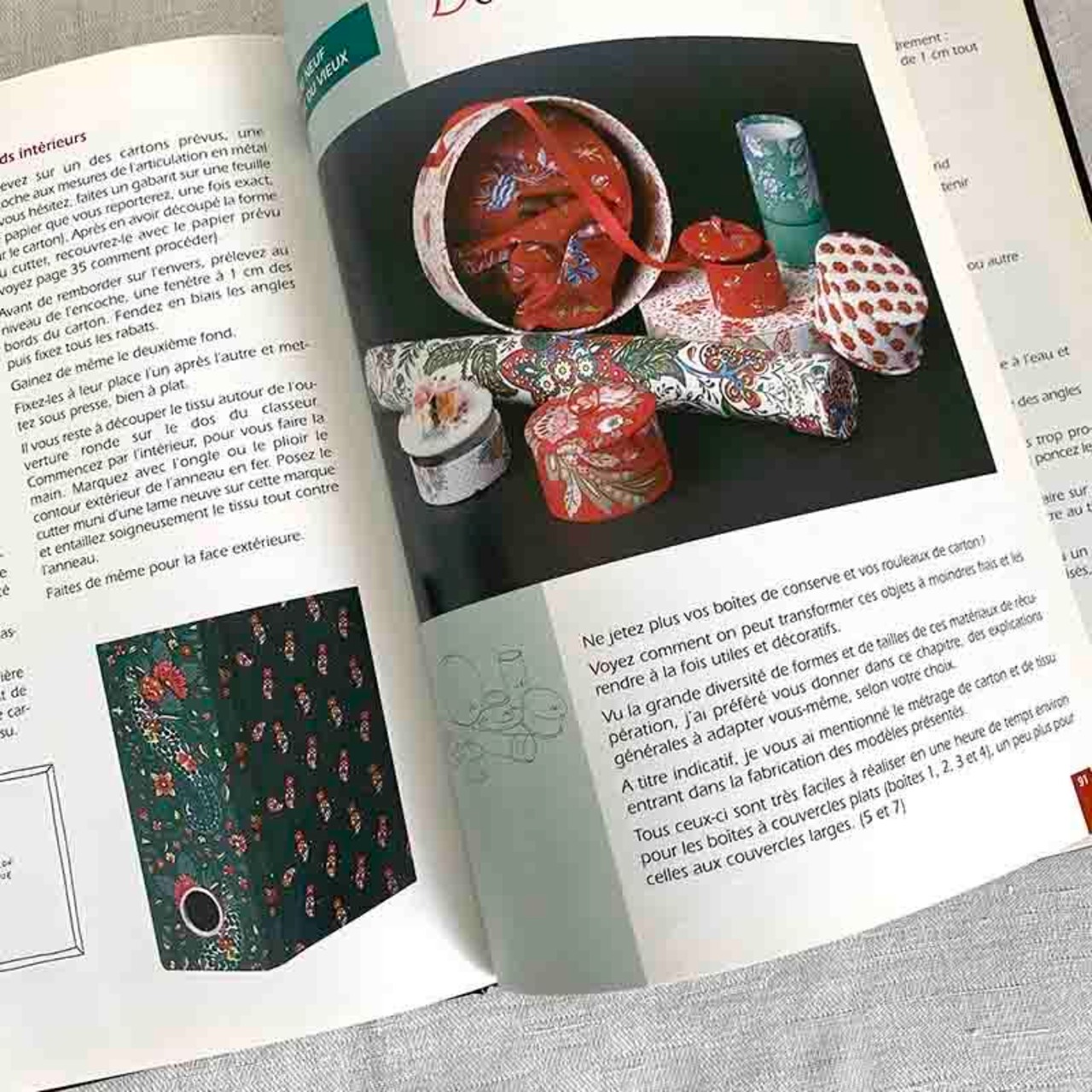 フランス古本　カルトナージュ　南仏　プロバンス　ハンドメイド　 12PScr2