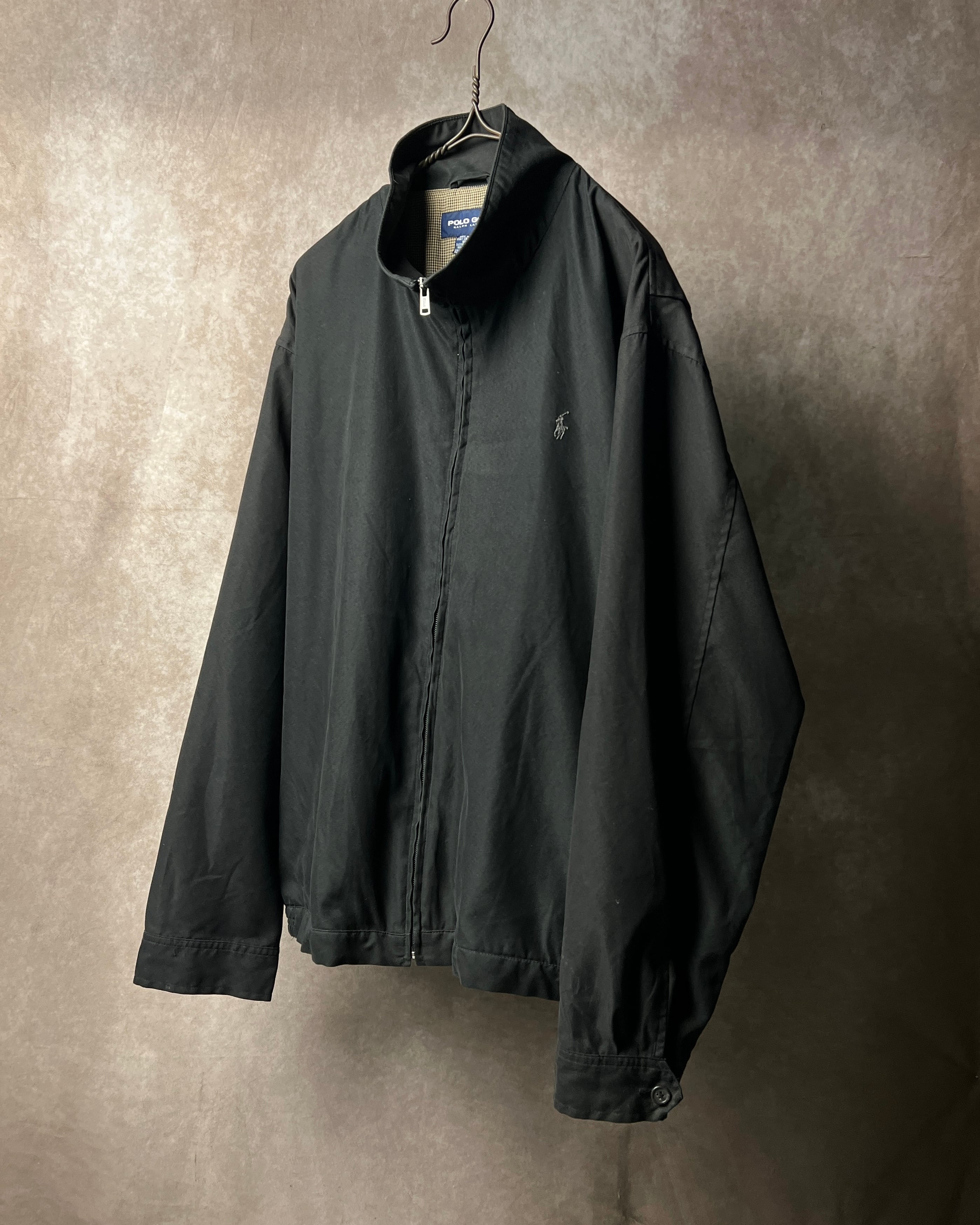 90's~ POLO GOLF by Ralph Lauren Peachskin Blouson Black 90年代 00
