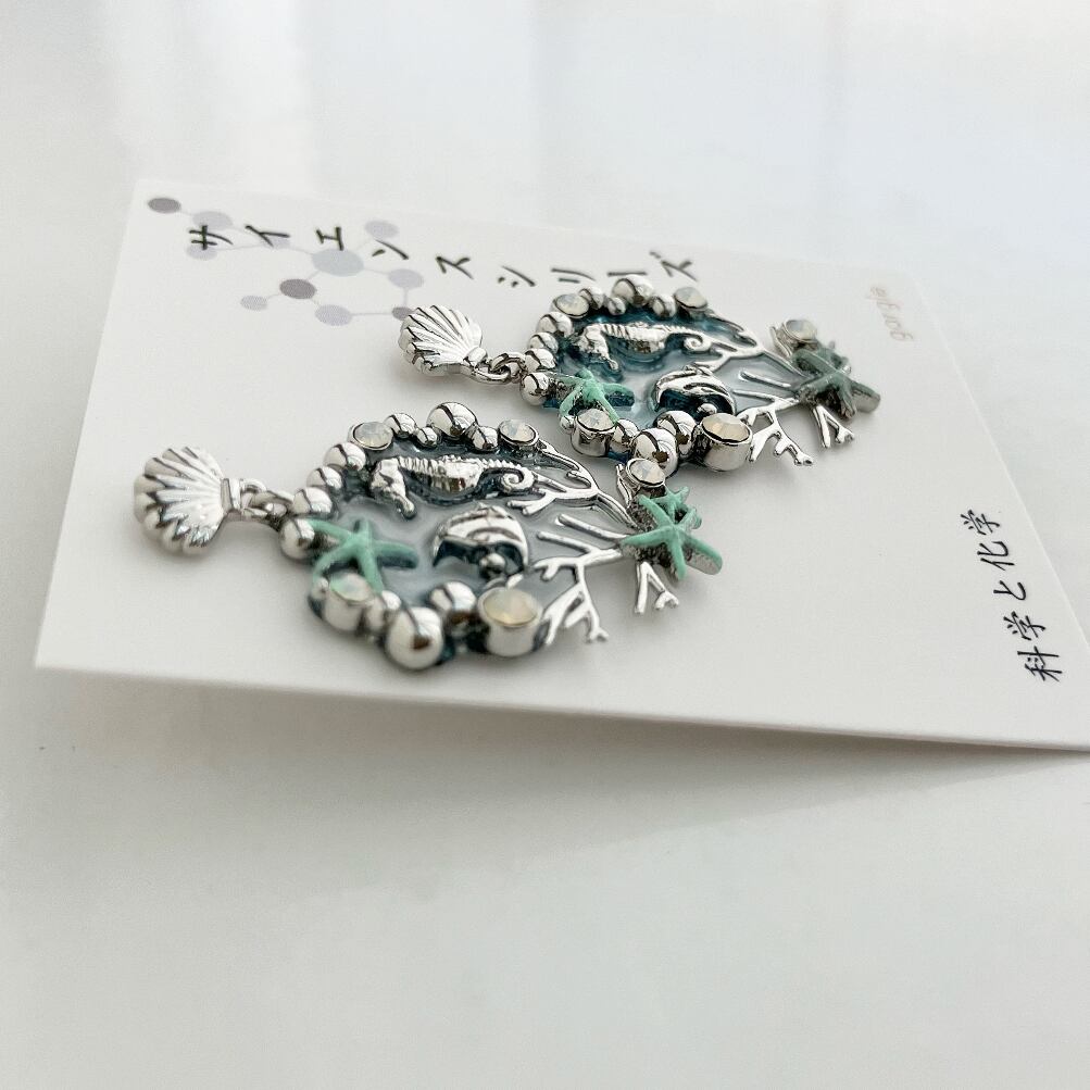 gargle 海の生き物 ピアス タツノオトシゴ シルバー ガーグル 送料無料  
