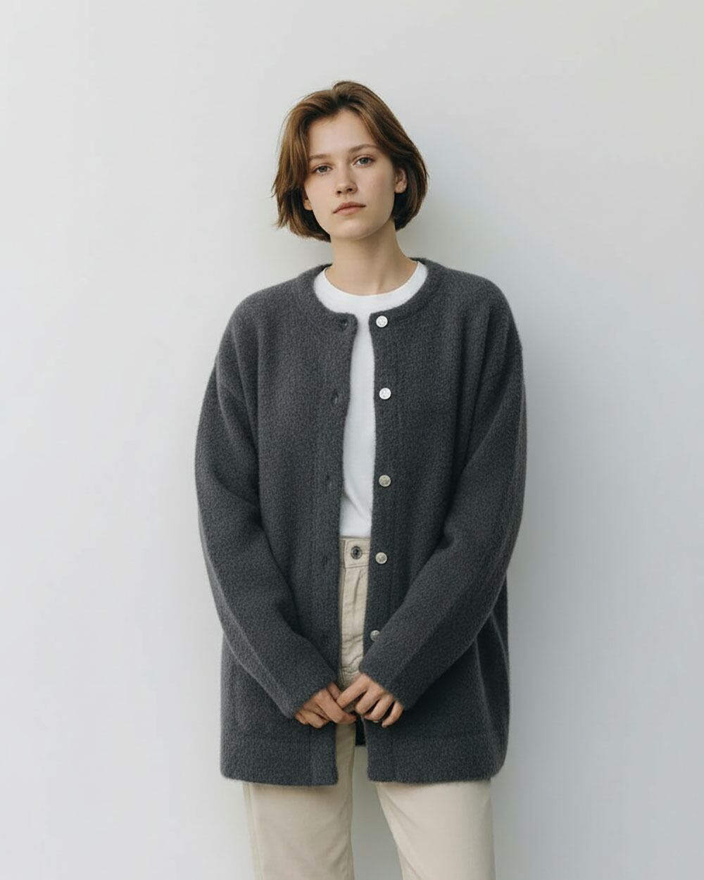 2025A/W フェレットタッチニットカーディガンno.8538637 | BOOGIE-WOOGIE