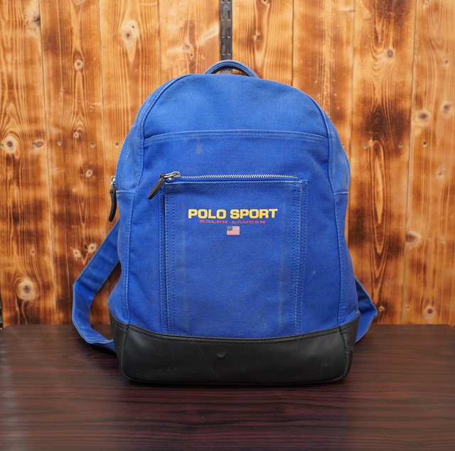 90s polosport ralphlauren バックパック /ポロスポーツ ラルフローレン ブルー リュック 鞄