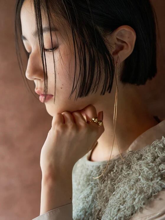 ロングチェーン2WAYピアス|シルバー・ゴールド|CHIGNON