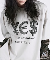 カモフラレイヤードロングスリーブTシャツ (L/GRAY) CQ-47073H