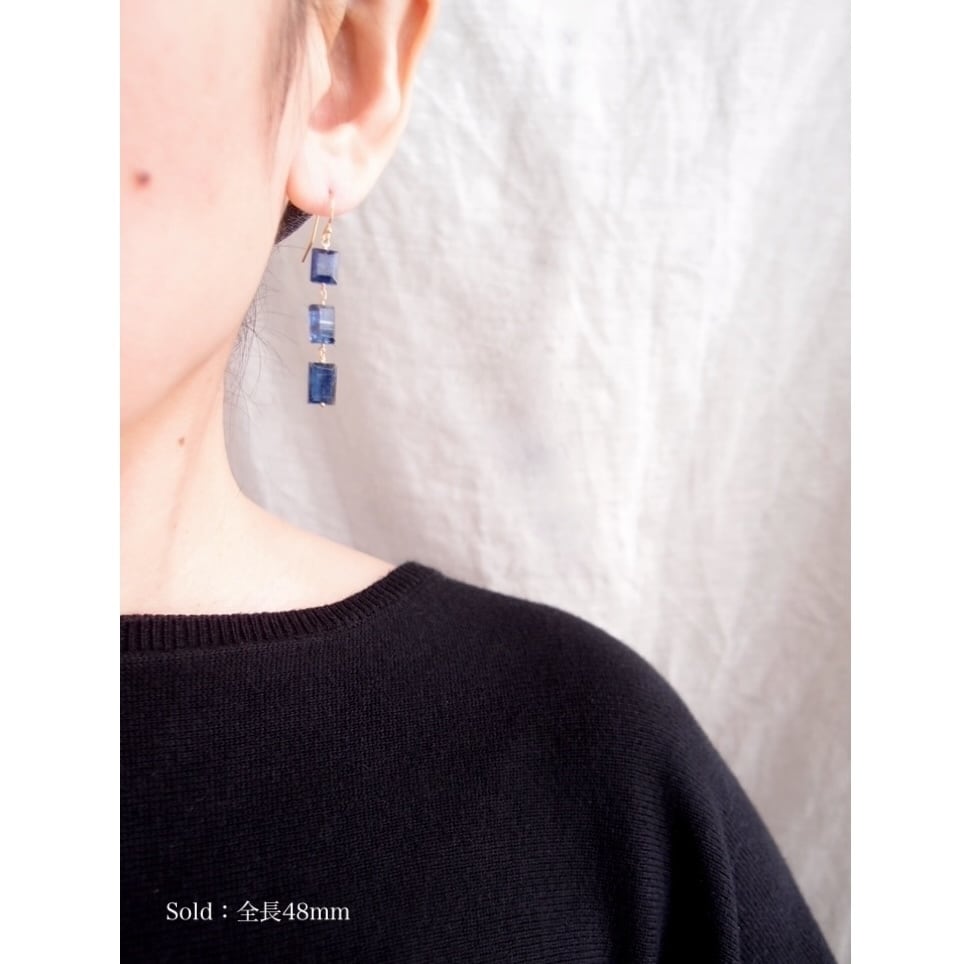 再入荷【K14gf】Royal Blue Kyanite Earrings／ロイヤルブルーカイヤ