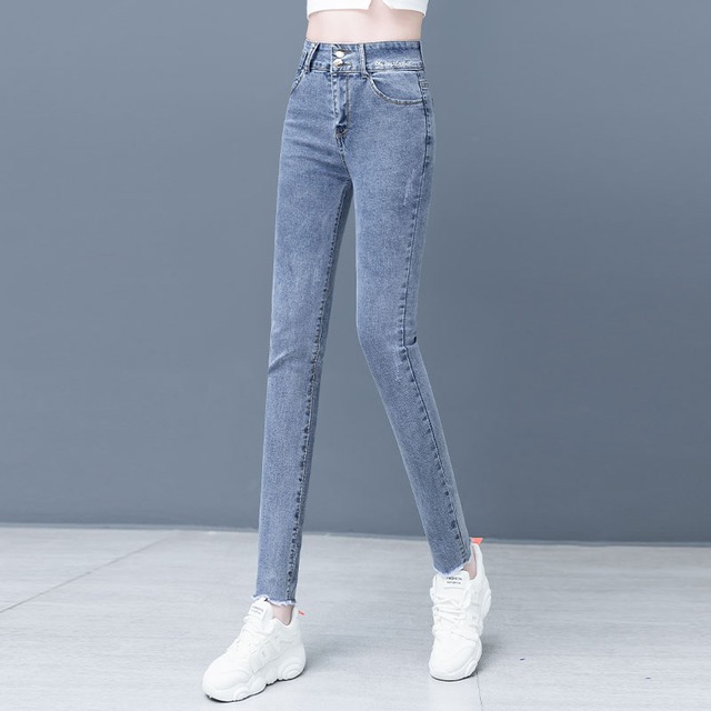 High waist and wide leg jeans women's straight tube loose autumn and winter  2022 new spring clothes are thin and small, with long trousers on the  ground | fahasu