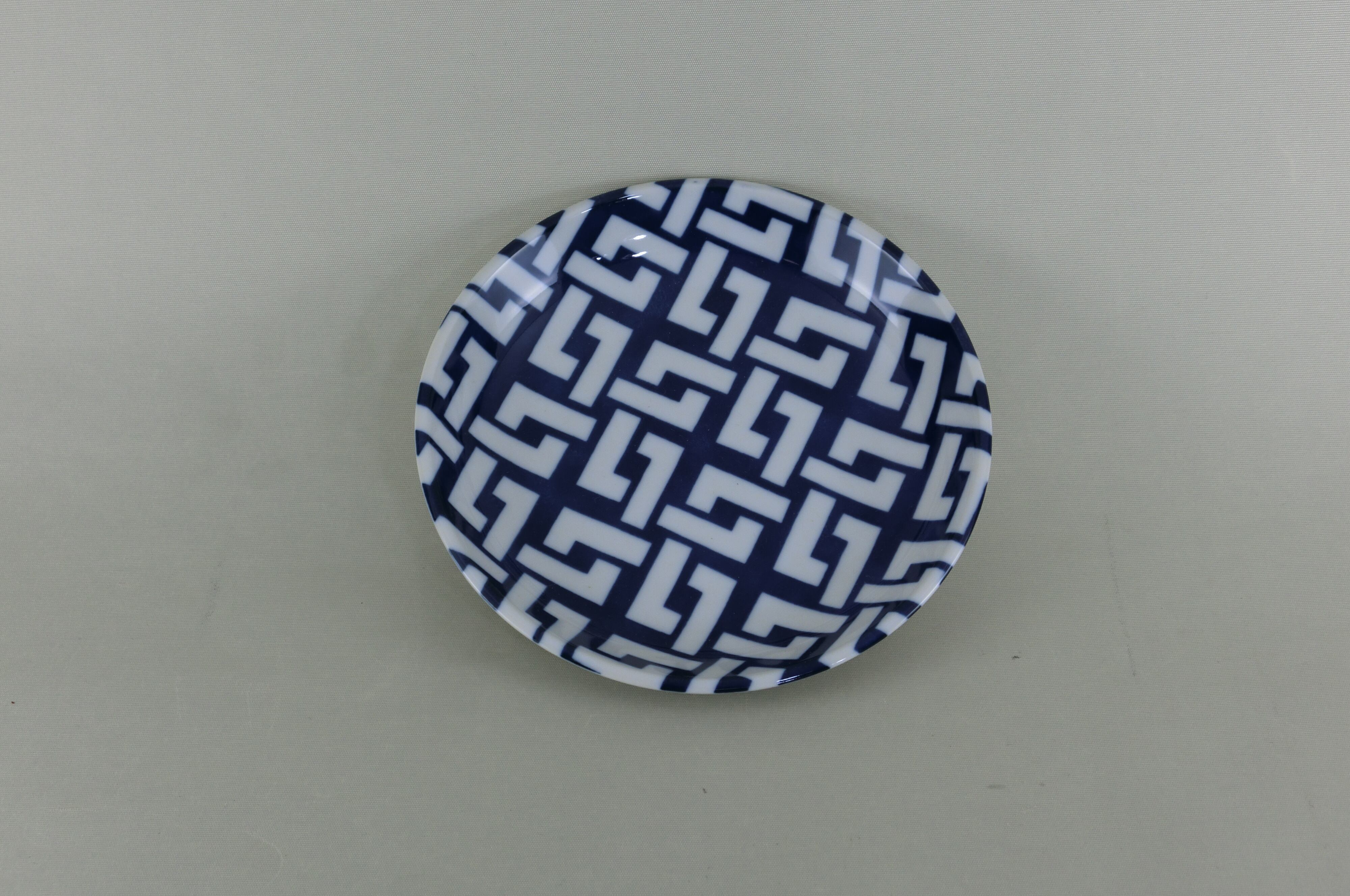 藍小紋伝統柄シリーズ　銘々皿（釘抜き）