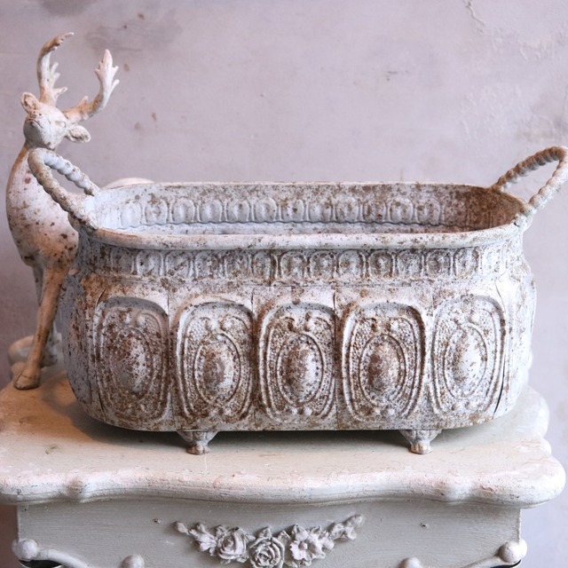 mondimanche 植木鉢　アンティークデコレワイドSW｜シャビーシック　寄せ植えして飾ると素敵なガーデンになる　UF685