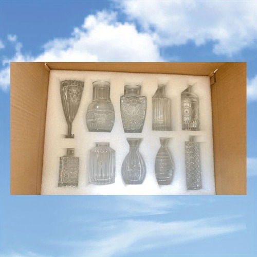 花瓶10個セット カラフルな花瓶 小さな花瓶 ヴィンテージな花瓶 ラスティックウェディングデコレーション ホームテーブル フラワーデコレーション ミニヴィンテージ花瓶