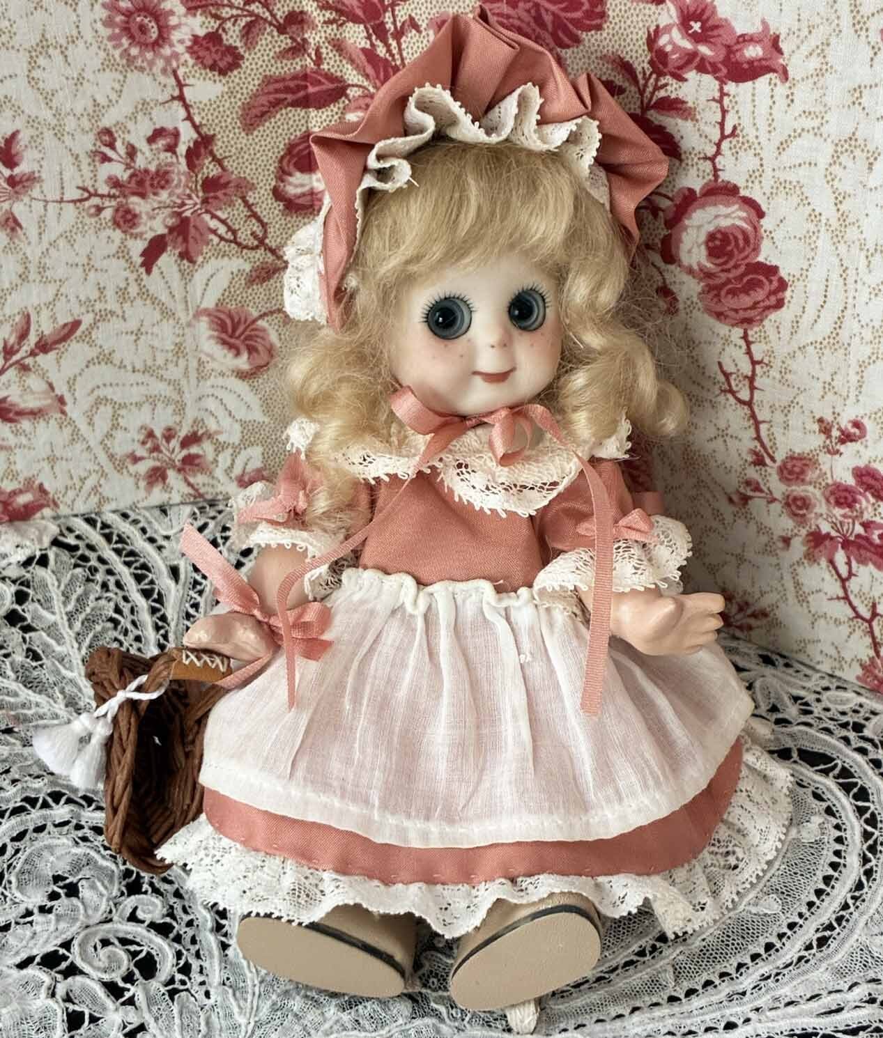 アンティークビスクドール♡グーグリーちゃん♡貴重オールオリジナル ドールドレス 完成ドール】グーグリー/ビスクヘッドコンポジションボディ/グラスアイ