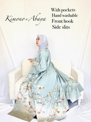 (Kimono×Abaya size S)Camellia pattern