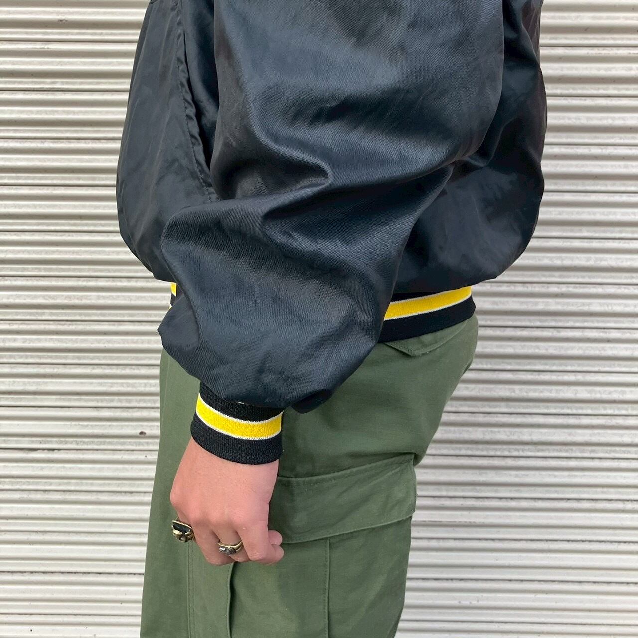 90s Holloway スタジャン ハーフジップ ヴィンテージ L スタジャン