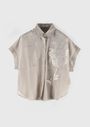 BRUNELLO CUCINELLI｜L24S-BRN-SH10 "COTTON SHIRT" BEIGE