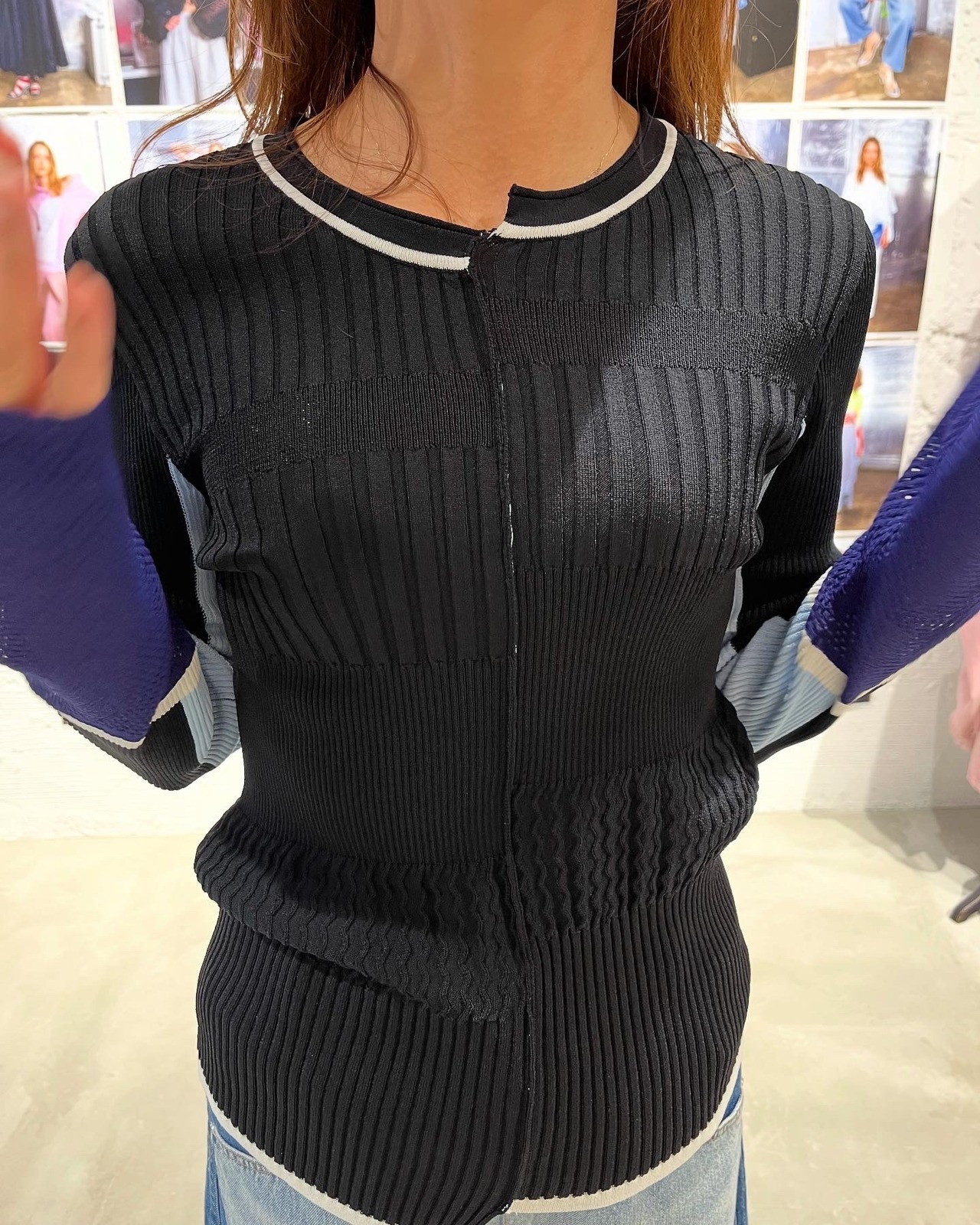 アウラアイラ AULA AILA OFF-CENTER RIB KNIT