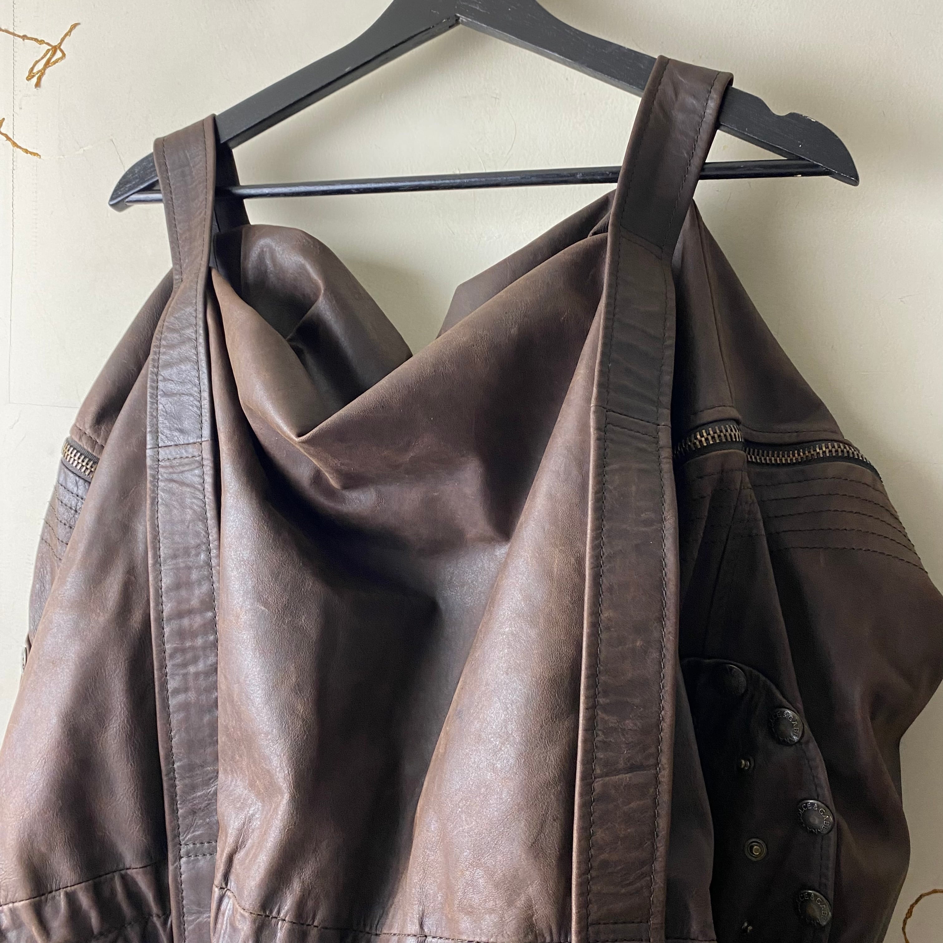 archive 2003AW DOLCE&GABBANA goat leather parachute coat | NOIR ONLINE