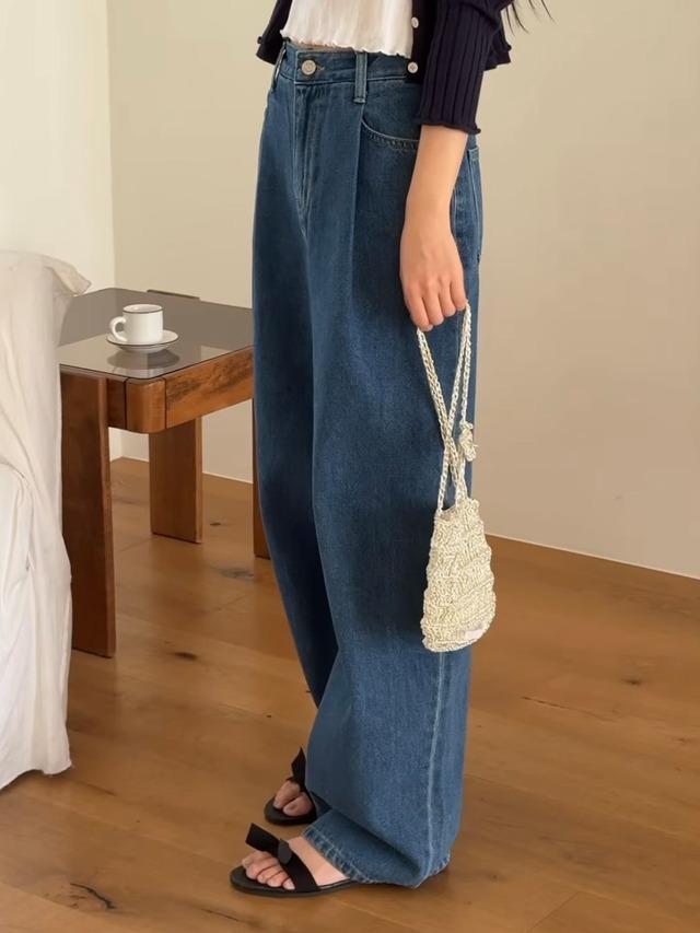 (予約) miel / 107 one-tuck denim 1color