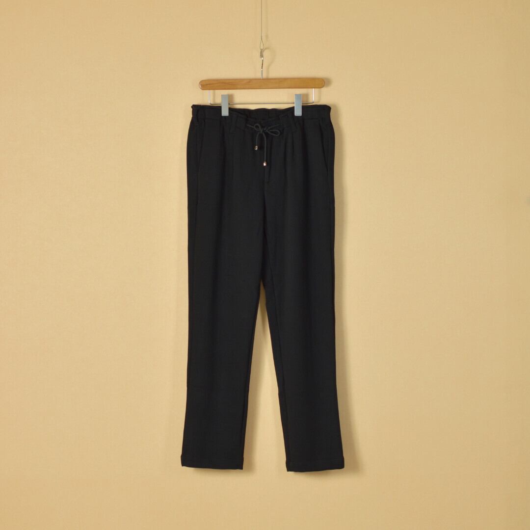 ARBRE アルブル ワンタックジャージイージーパンツ・ブラック【メンズ】