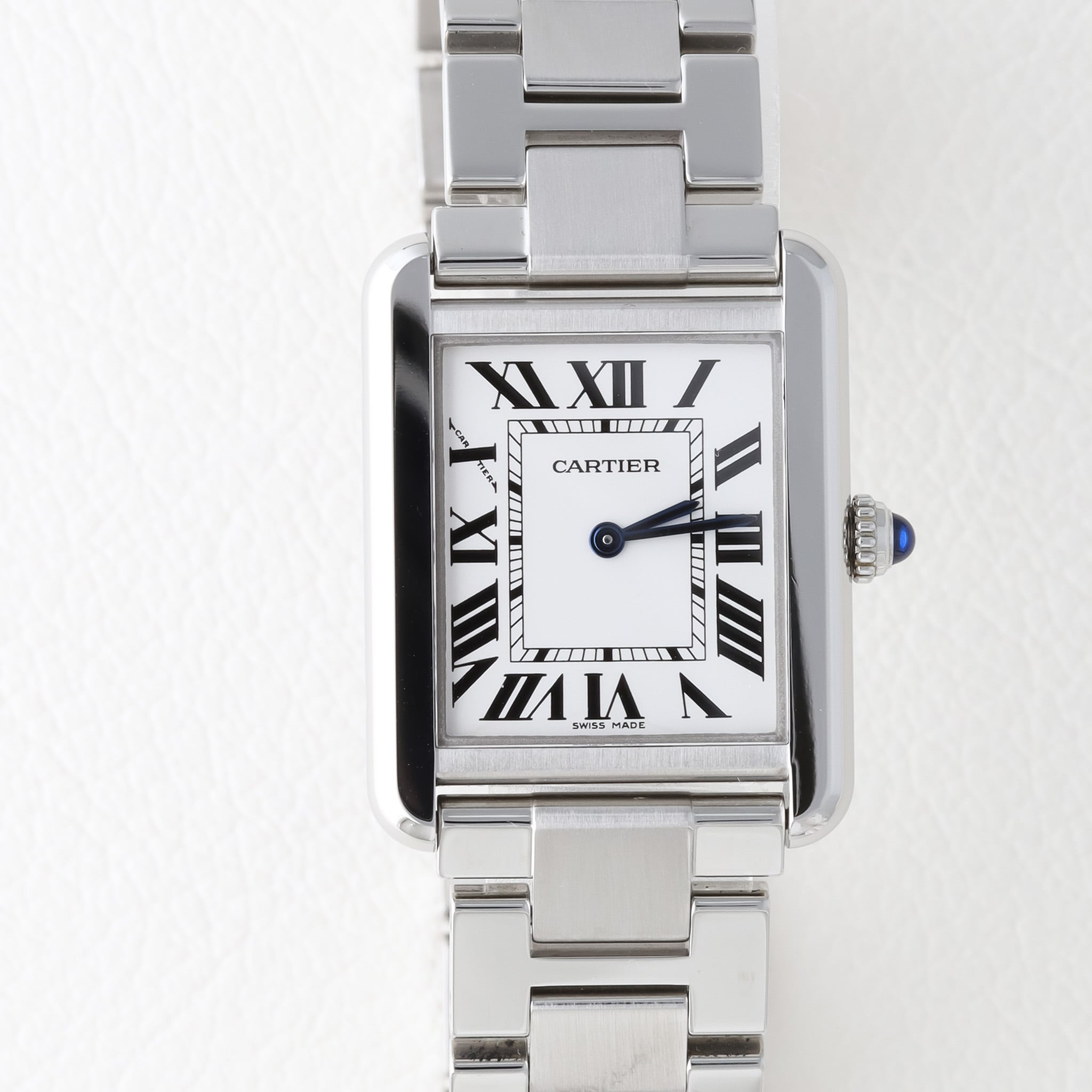 Cartier タンクソロSM ベルト　ホワイト CARTIER カルティエ タンクソロ SM 腕時計 ステンレススチール
