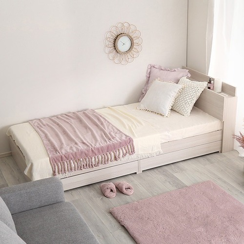 夫婦 カップル インテリア 家具 ベッド チェストベッド コンセント付き ダブルサイズ 収納 引き出し