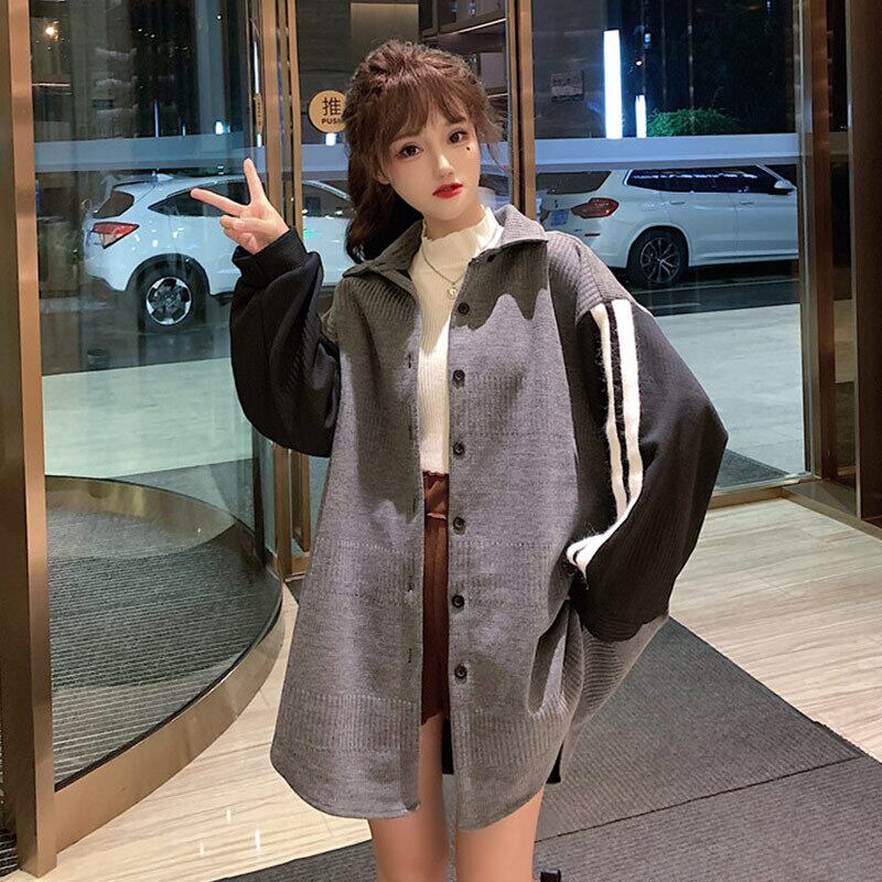 ジャケット オータムウィンタースタンダードルーズカジュアルトップス レトロ 秋物 冬物 ステッチ 萌量不足79953699362