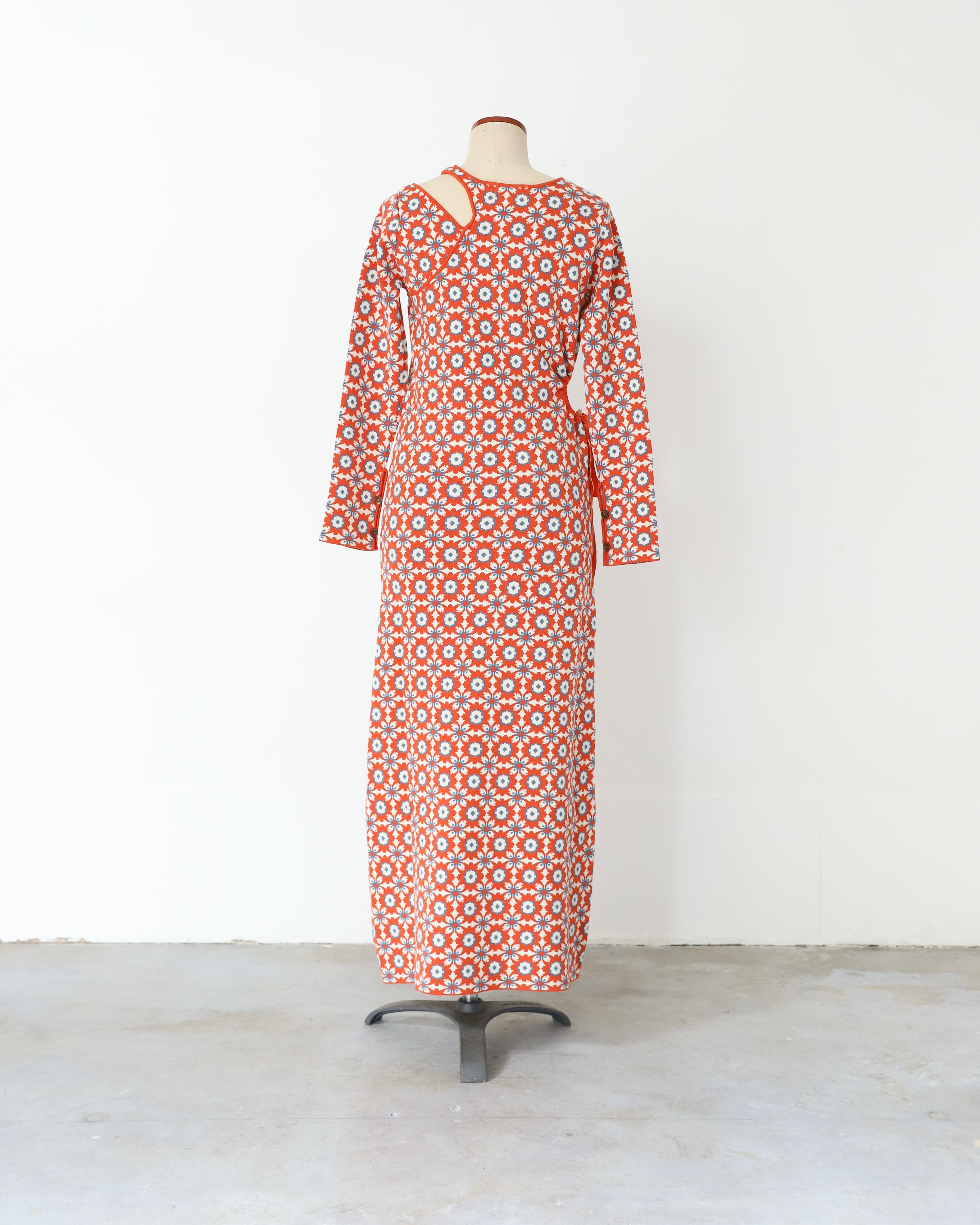 残り僅か | Art Knit Dress / Moroccan Tiles | AMBERGLEAM