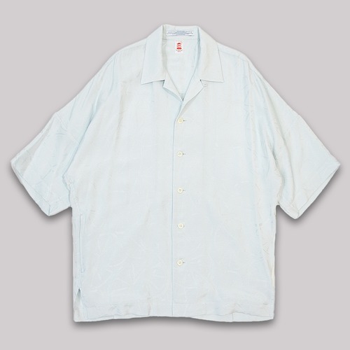 CC ORIGINAL JACQUARD OPEN COLLAR SHIRT -SAXE BLUE-