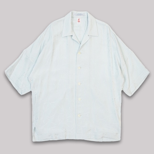 CC ORIGINAL JACQUARD OPEN COLLAR SHIRT -SAXE BLUE-