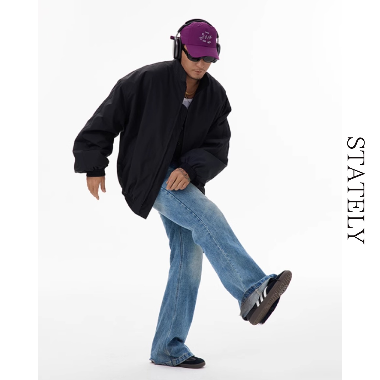 ウォッシュド ブーツカット デニムパンツ_B04・画像8