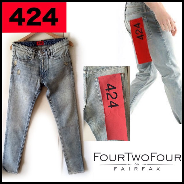 424on fairfax USED加工 デニムパンツ