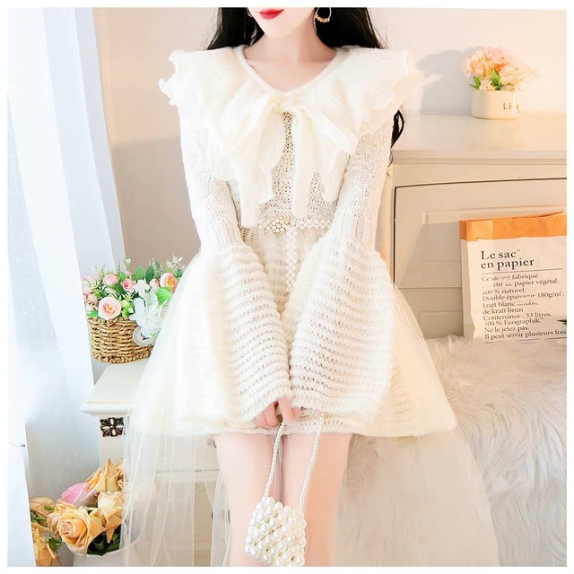 ふわふわ 白 ホワイト ワンピース Loveysmileshop ふわふわ 白 ホワイト ワンピース Loveysmileshop