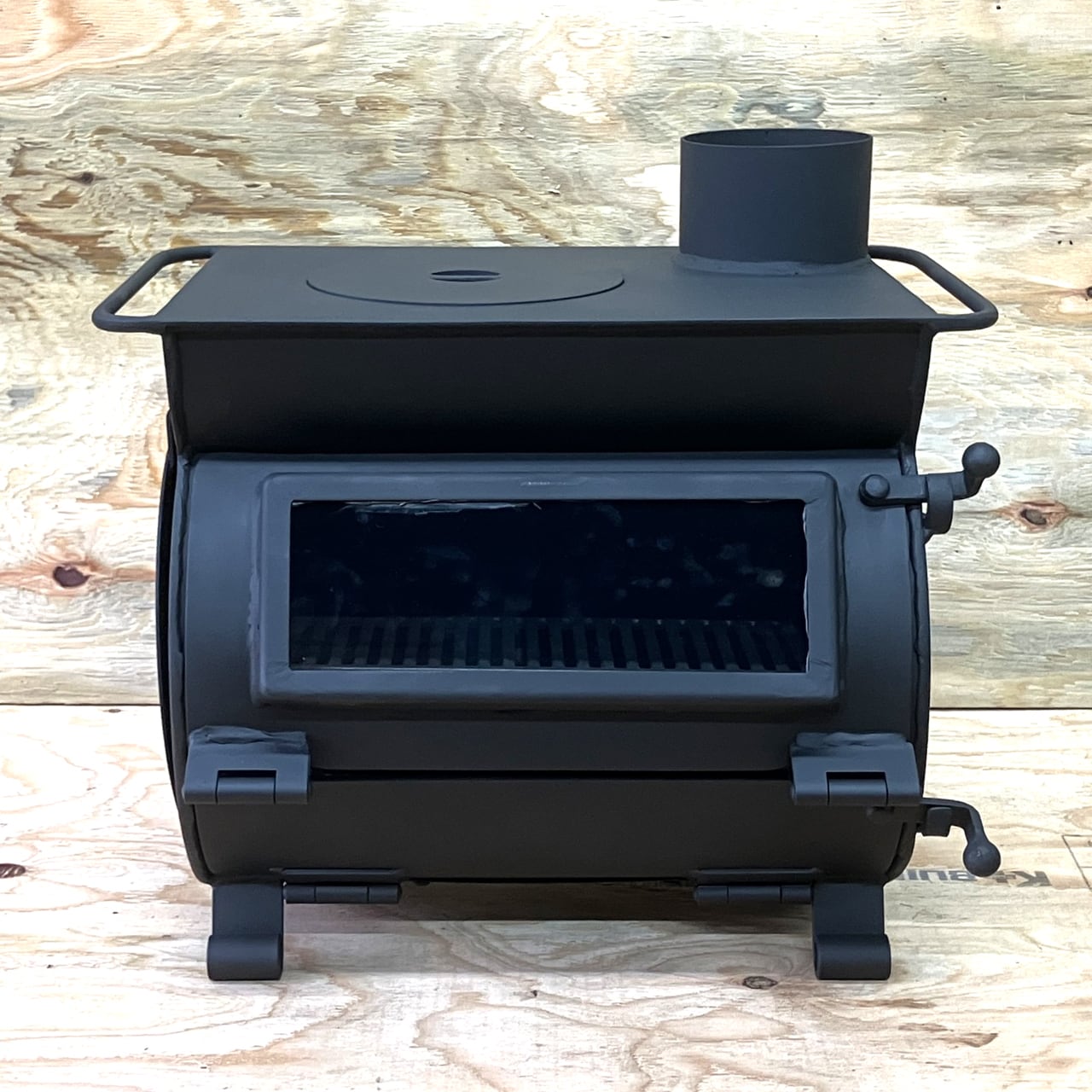 ピザも焼ける小屋用薪ストーブ】 タイニーハウス用薪ストーブ ガレージ