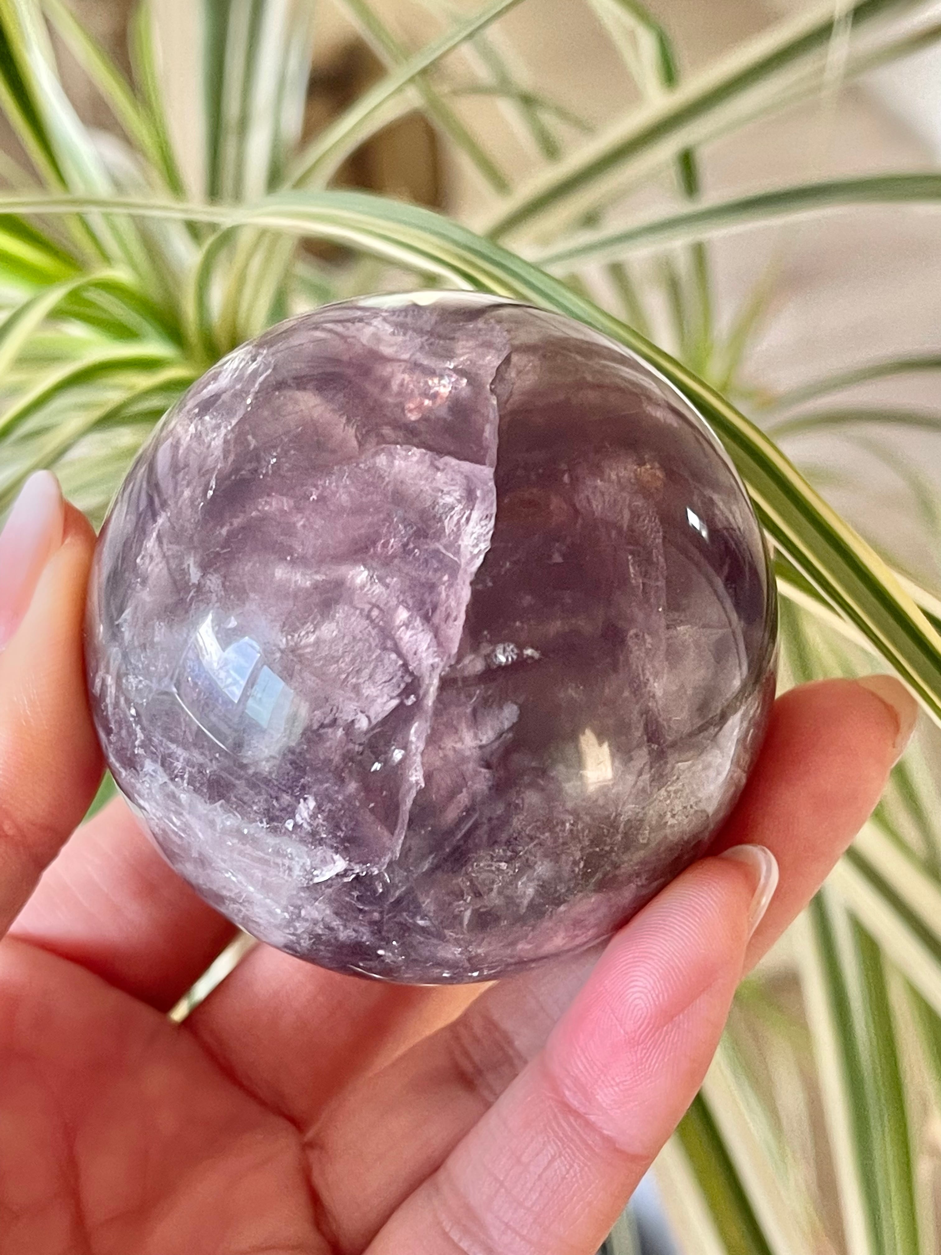 雲母共生フローライトスフィア fluorite with mica sphere AINA MINERALS