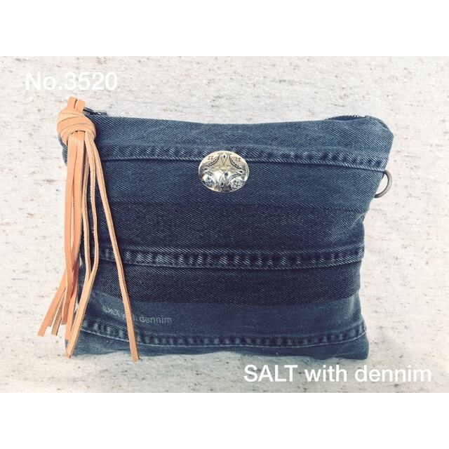 BlackDenimボーダーポーチ No.3520
