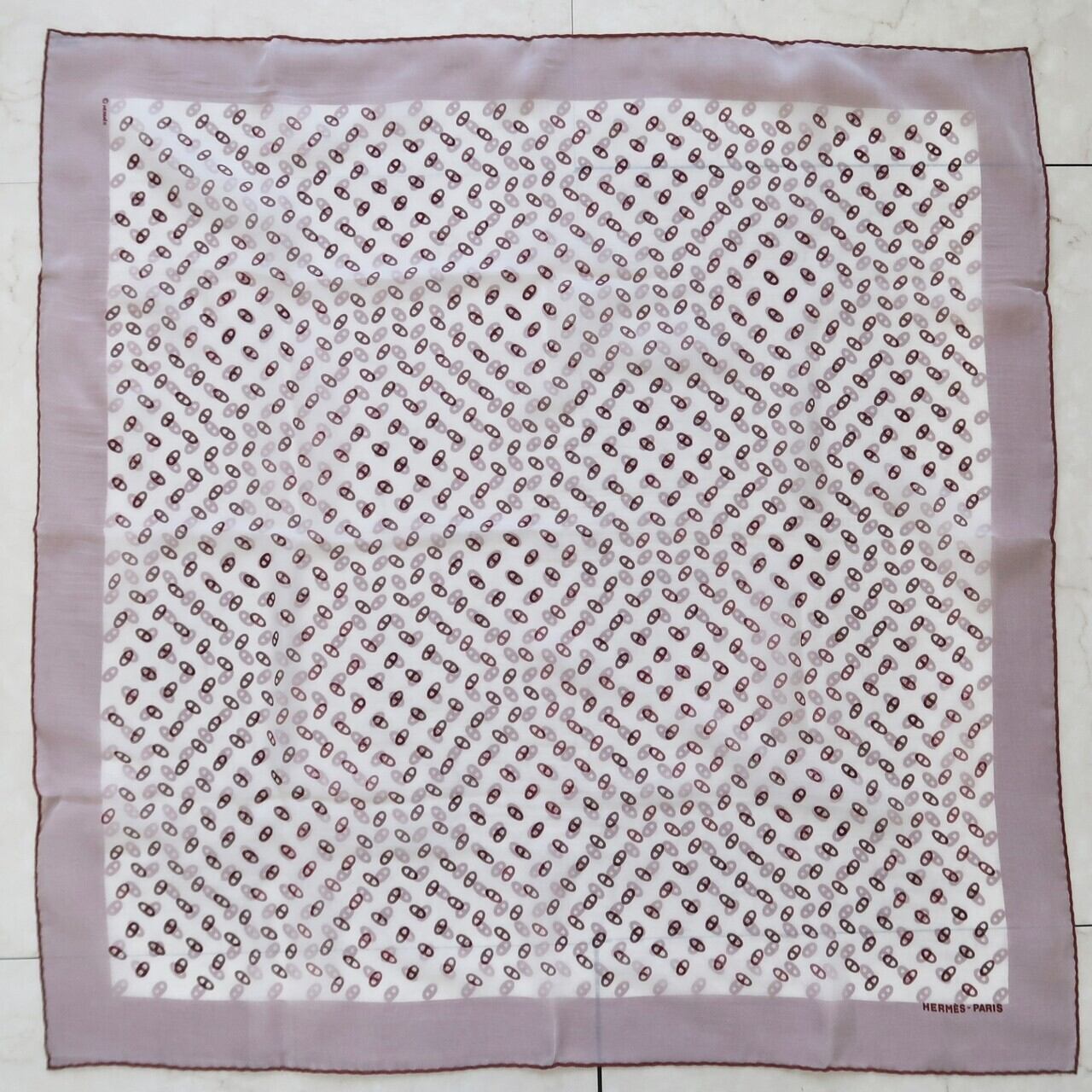 VINTAGE BRAND SCARF 】エルメススカーフ カレ シェーヌダンクル 2021