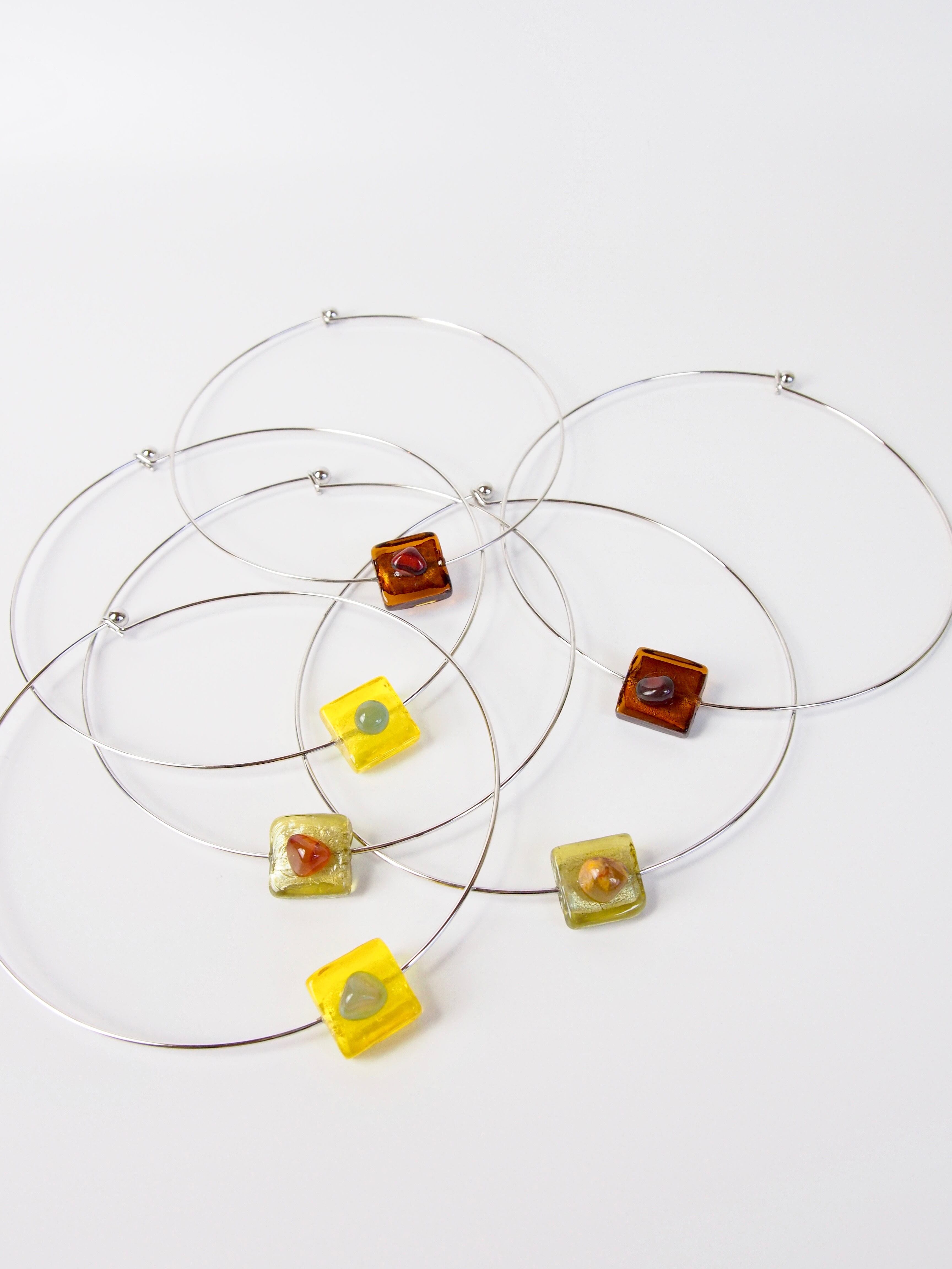 " Bon Bon wire choker " (rhodium color)【 nostalgia 】