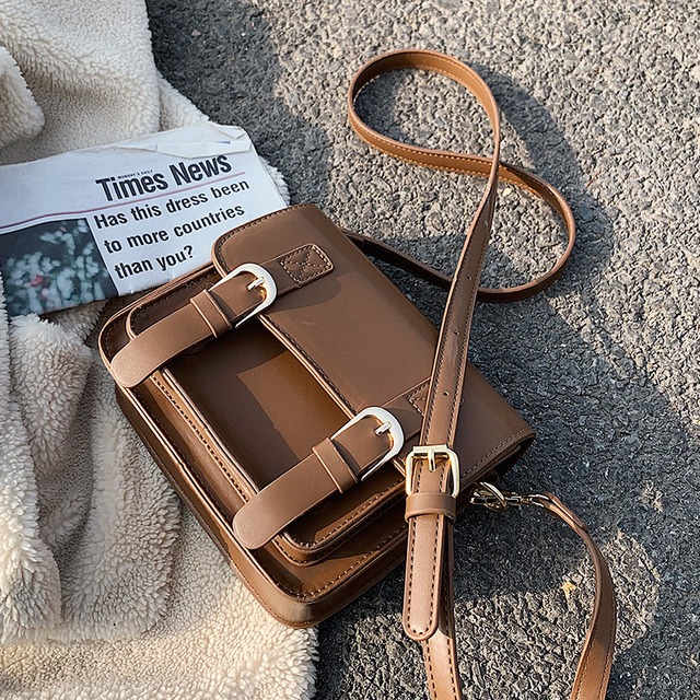 オータムウィンタースタンダード レトロ 秋物 冬物 スクウェア メッセンジャーバッグ Tiancai_Wing_Bag74029129089