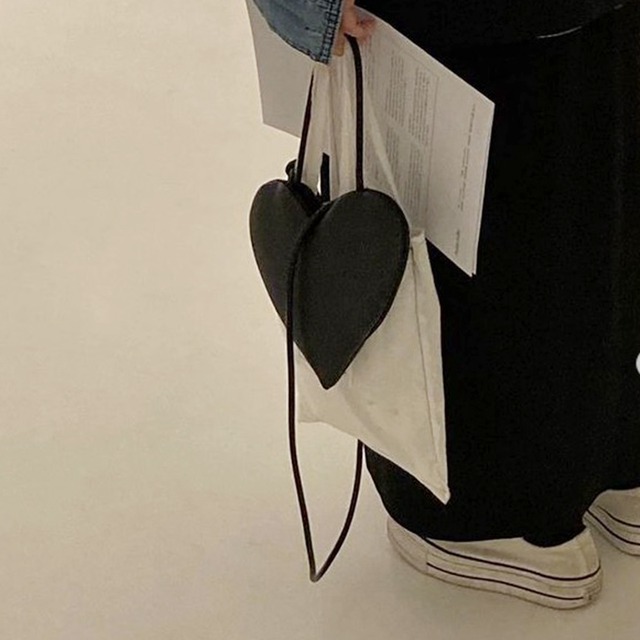 heart black bag(2type)＜b1371＞