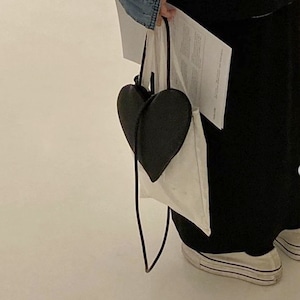 heart black bag(2type)<b1371>