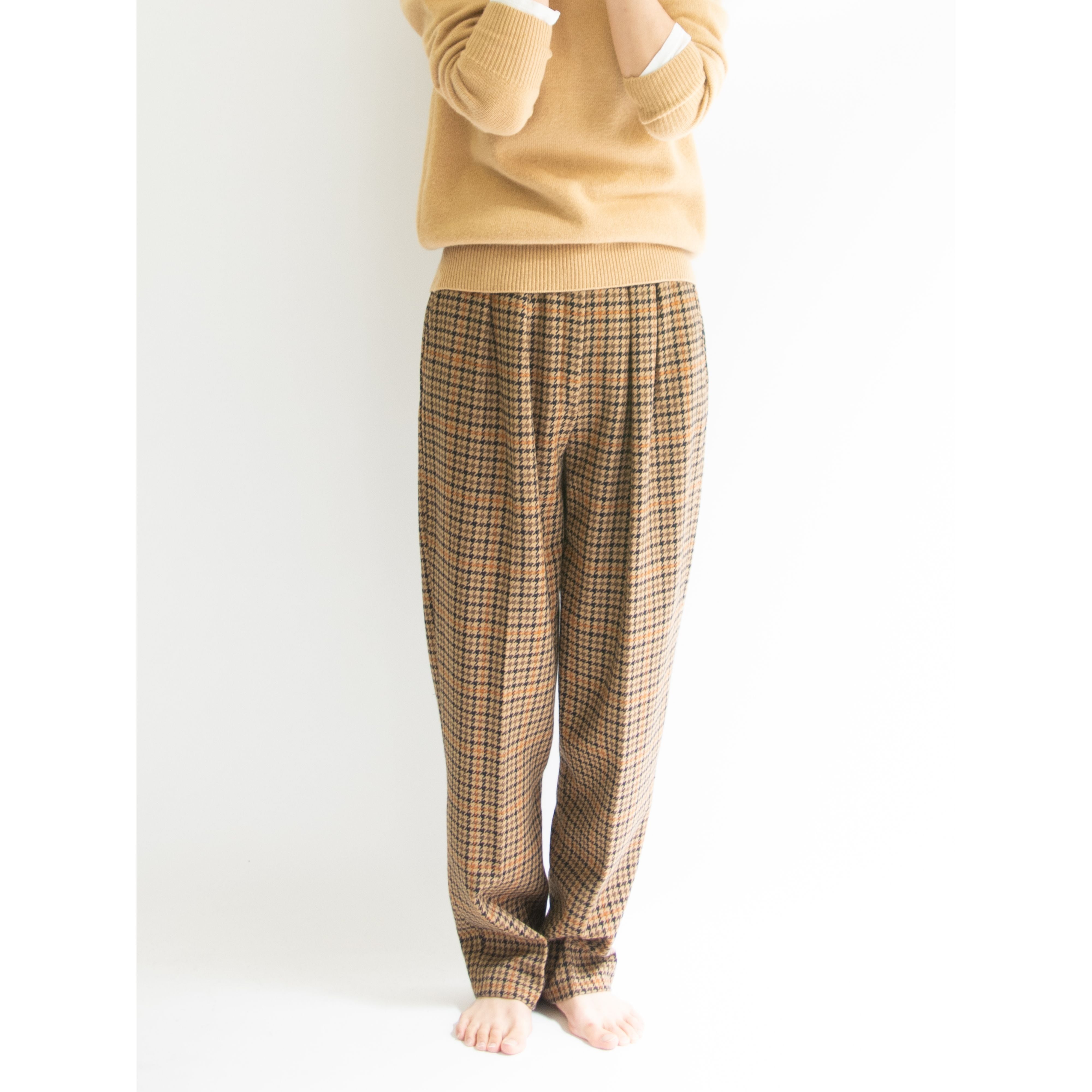 【McDavid】Made in West Germany Wool-Cashmere 2tuck Check Pants(西ドイツ製 ウールカシミヤツータックチェックパンツ)
