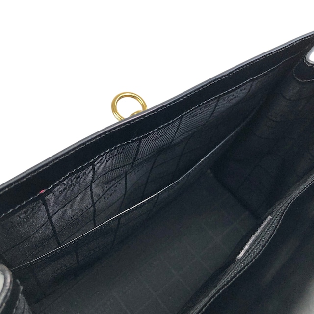 CELINE セリーヌ ハンドバッグ ブラック ガンチーニ マンテル レザー vintage ヴィンテージ オールド gpjwxc