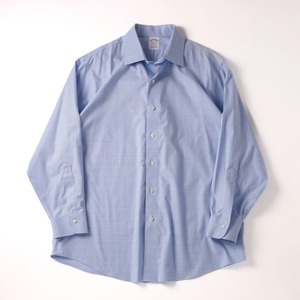 【極美品】Brooks Brothers B.D. cotton check Shirt Size16H about L extra condition ／ ブルックス・ブラザーズ ボタンダウン コットン チェック シャツ ブルー チェック サイズ16H 実寸L エクストラ コンディション