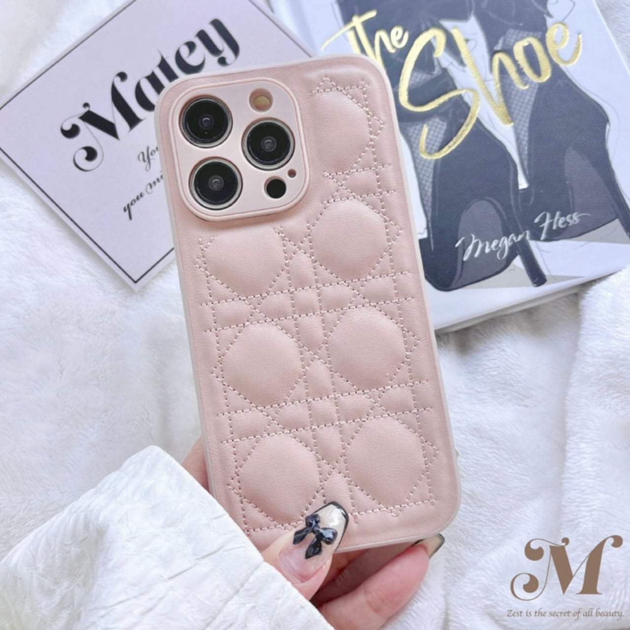 キルティングエンボス♡ピンクiPhoneケース | Matey