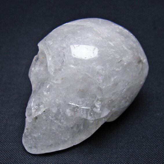 水晶 ドクロ スカル 置物 一点物 145-1769