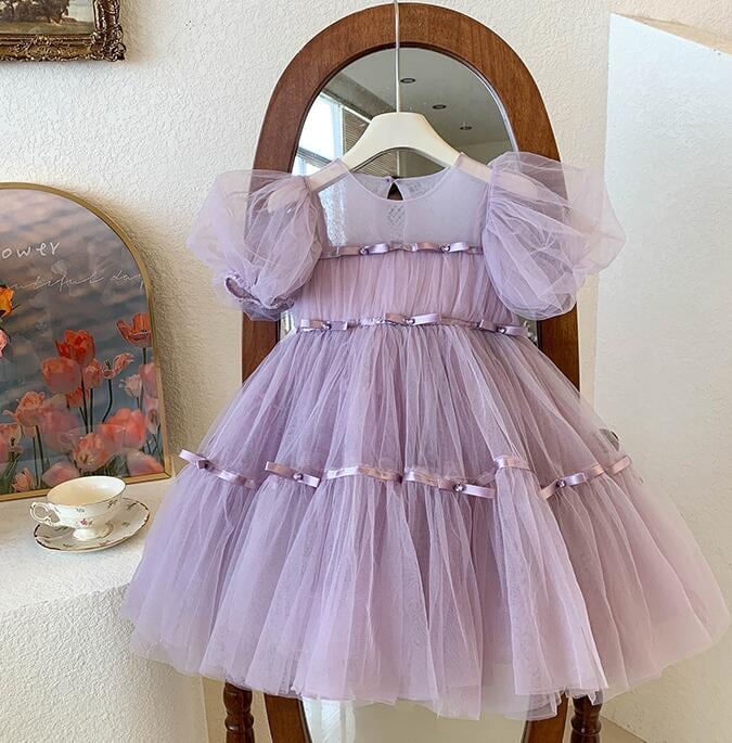 予約purple ribbon dress