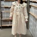 レースビッグカラーフラワー刺繍ワンピ ・12064