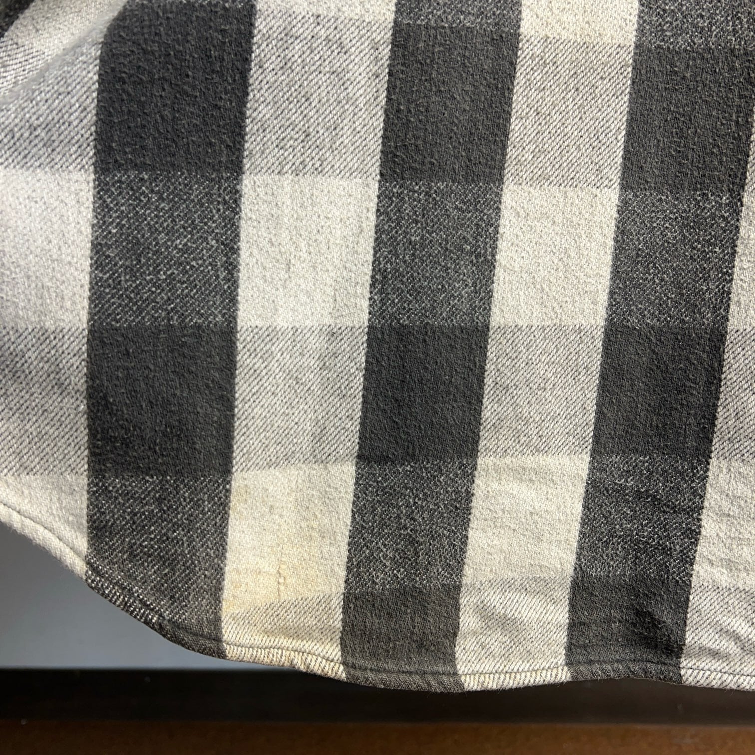 00's FIVE BROTHER Heavy Flannel Shirt White&Black 00年代 ファイブ