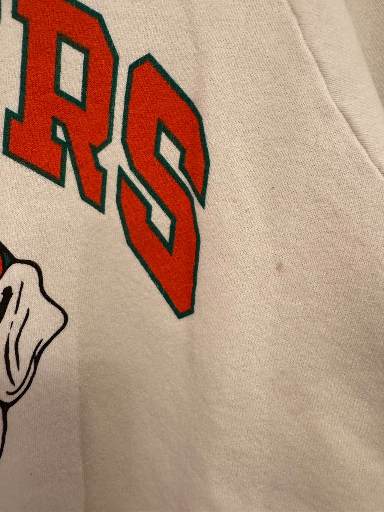 ご予約分【80s〜90s USA製】CAPERS FOOTBALL ブルドッグプリント ラグランスウェット